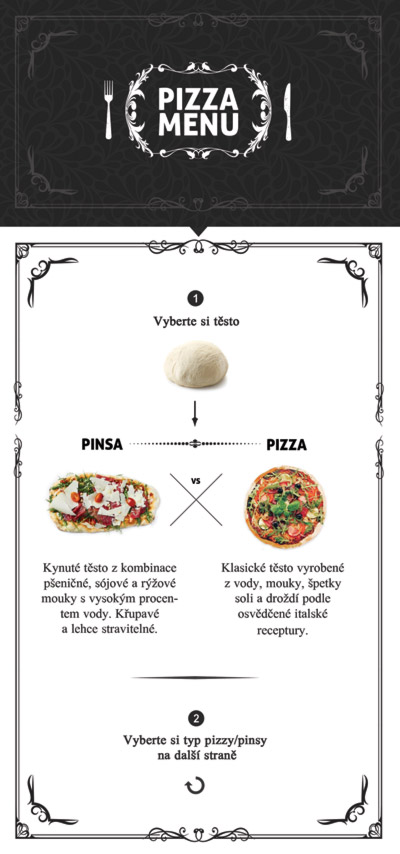 Pizza &amp; Pinsa menu